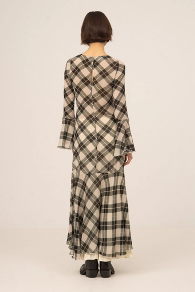 Carmen Says Classic Argyle-Inspired Geometric Print Jester Dress
