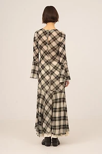 Carmen Says Classic Argyle-Inspired Geometric Print Jester Dress