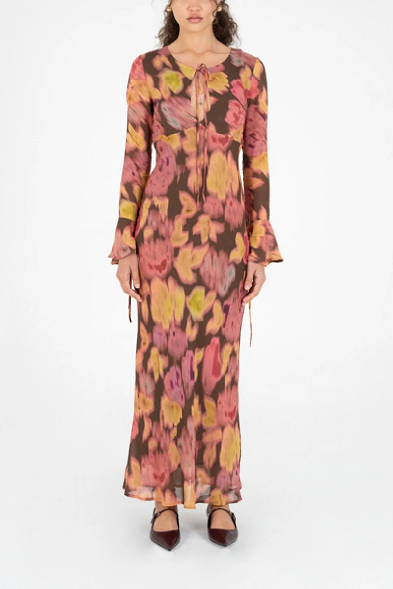 Carmen Says Petal Volcanic Floral Print Dress