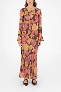 Carmen Says Petal Volcanic Floral Print Dress