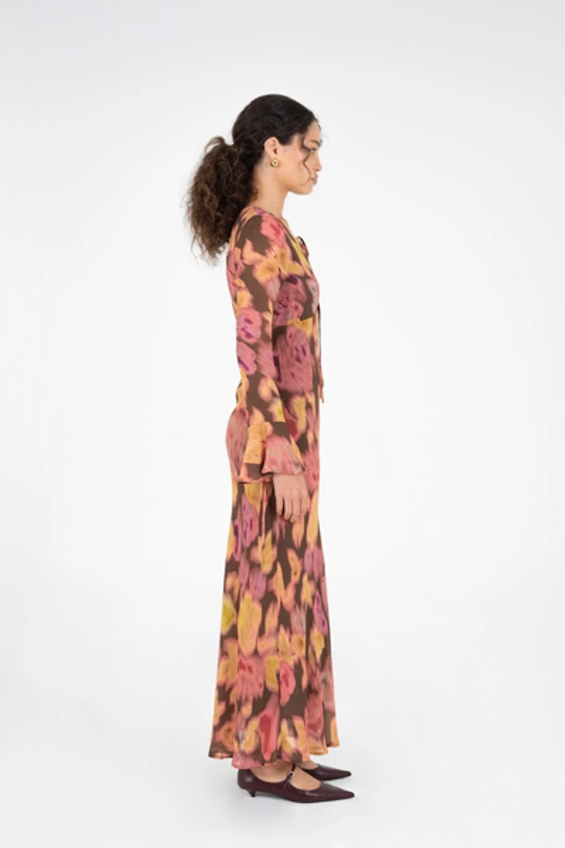 Carmen Says Petal Volcanic Floral Print Dress
