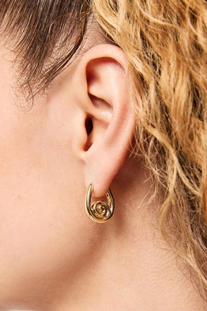Ana Luisa Ariel Hoops Gold Statement Earrings