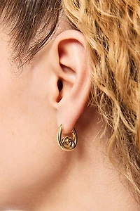 Ana Luisa Ariel Hoops Gold Statement Earrings