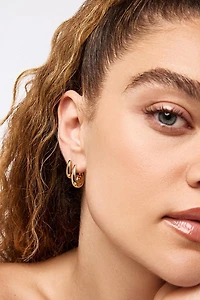 Ana Luisa Ariel Hoops Gold Statement Earrings