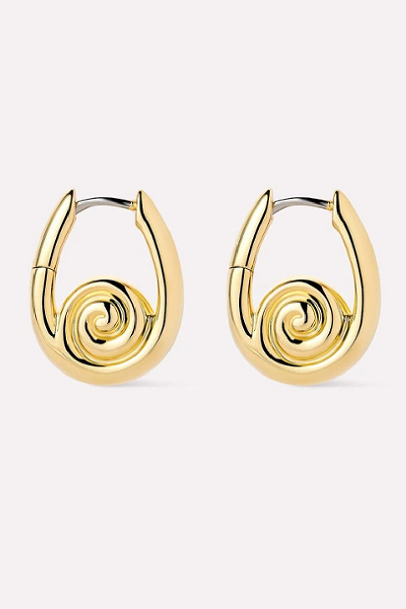 Ana Luisa Ariel Hoops Gold Statement Earrings