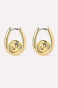 Ana Luisa Ariel Hoops Gold Statement Earrings