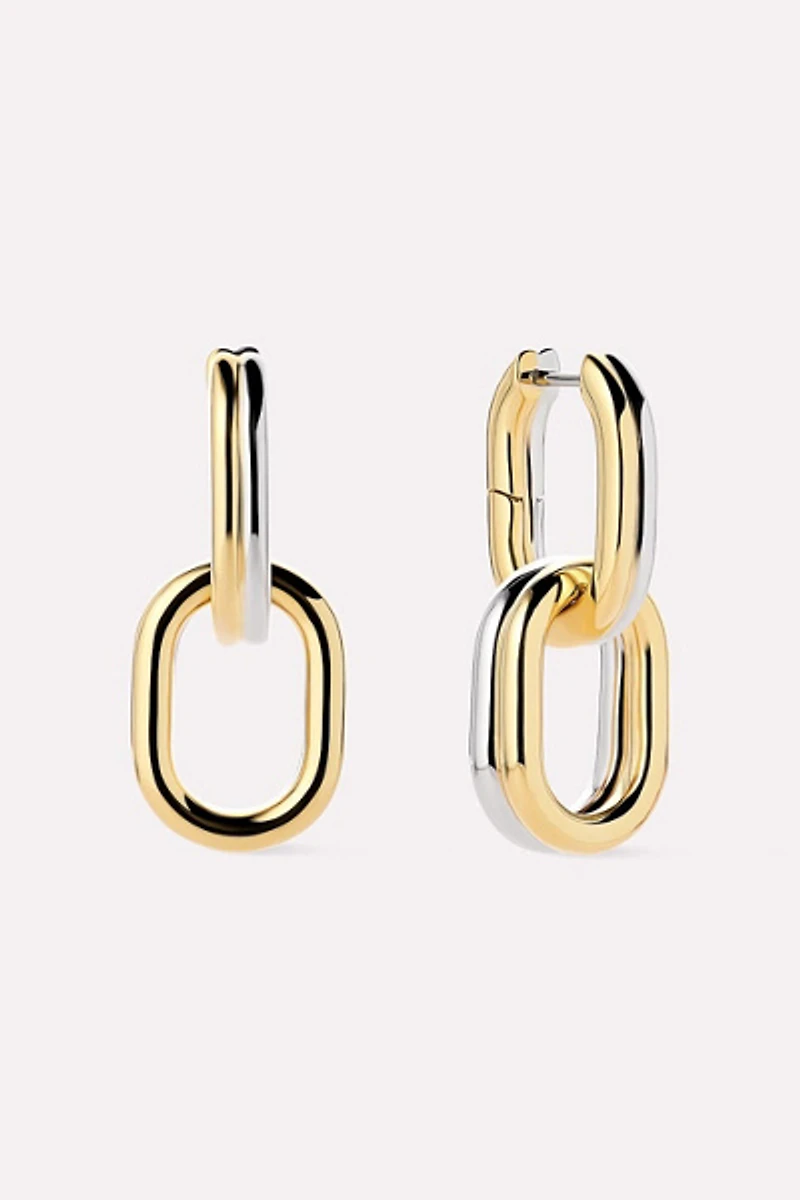 Ana Luisa Ash Double Two Tone Links Drop Earrings