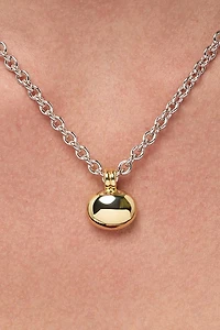 Ana Luisa Pebble Statement Two Tone Pendant Necklace