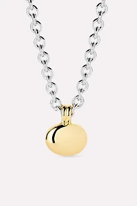Ana Luisa Pebble Statement Two Tone Pendant Necklace