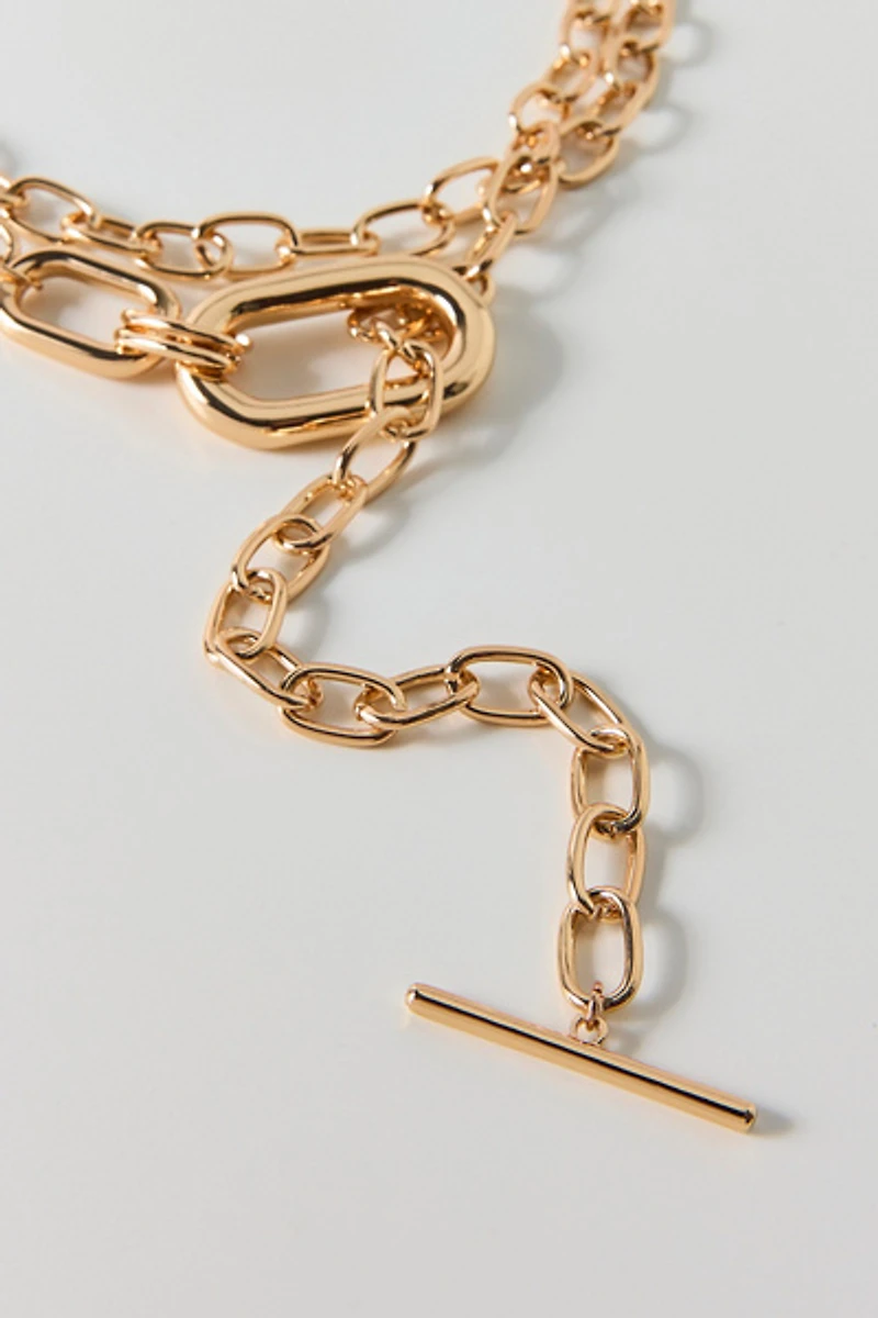 Toggle Chain Wrap Necklace