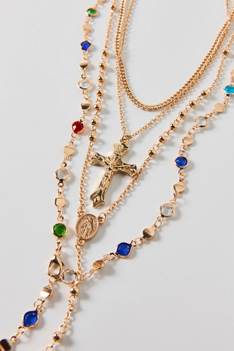 Aries Rosary Layering Necklaces Set