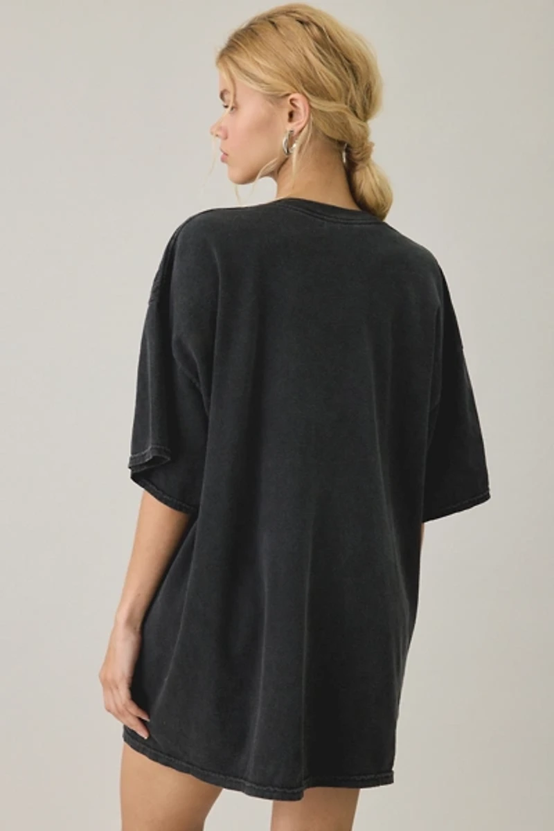 Hilary Duff Graphic Oversized T-Shirt Dress