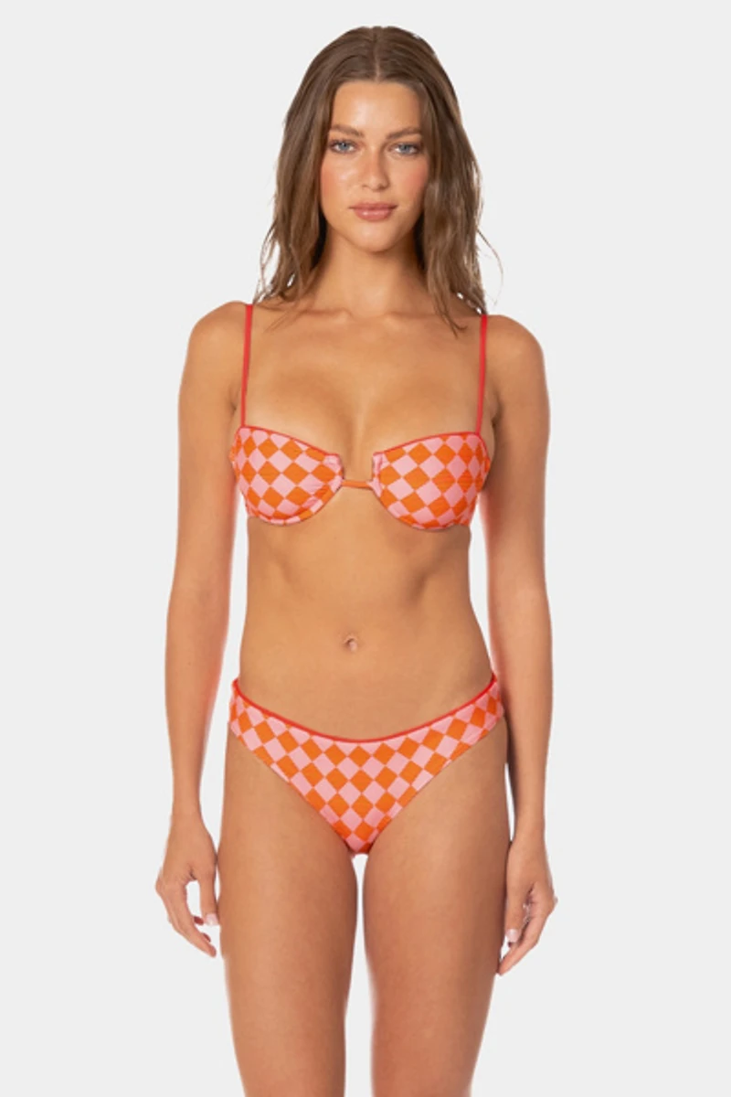 Maaji Sunset Grid Flirt Print Bikini Bottom