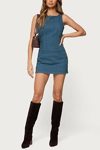 Edikted Zurey Stretchy Denim Romper