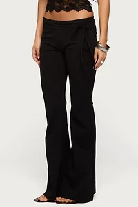 Edikted Junipar Waist Tie Flared Pants
