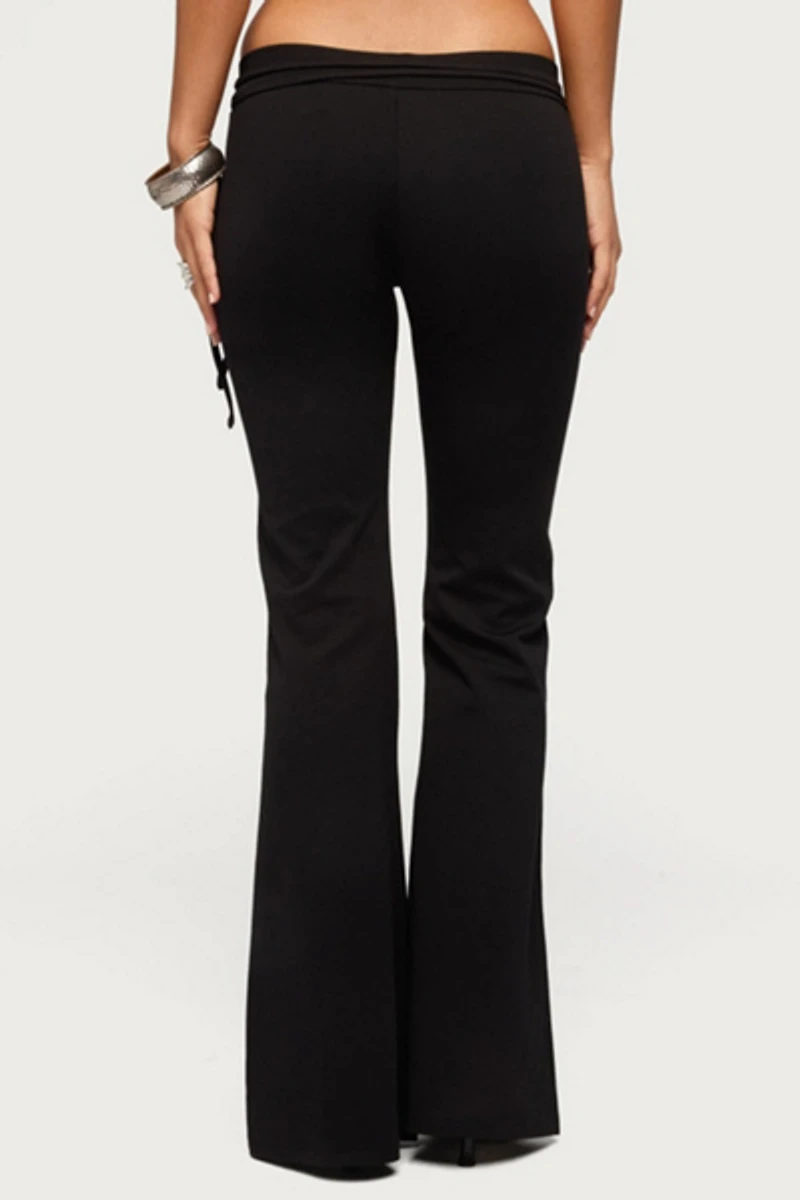 Edikted Junipar Waist Tie Flared Pants
