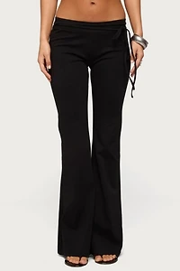 Edikted Junipar Waist Tie Flared Pants