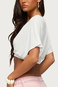 Edikted Candela V Neck Crop Top