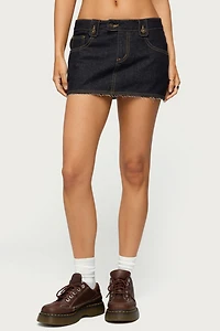 Edikted Noura Denim Mini Skirt