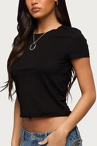 Edikted Izabelle Shredded Back T Shirt