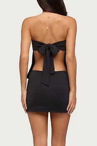 Edikted Alannah Backless Strapless Mini Dress