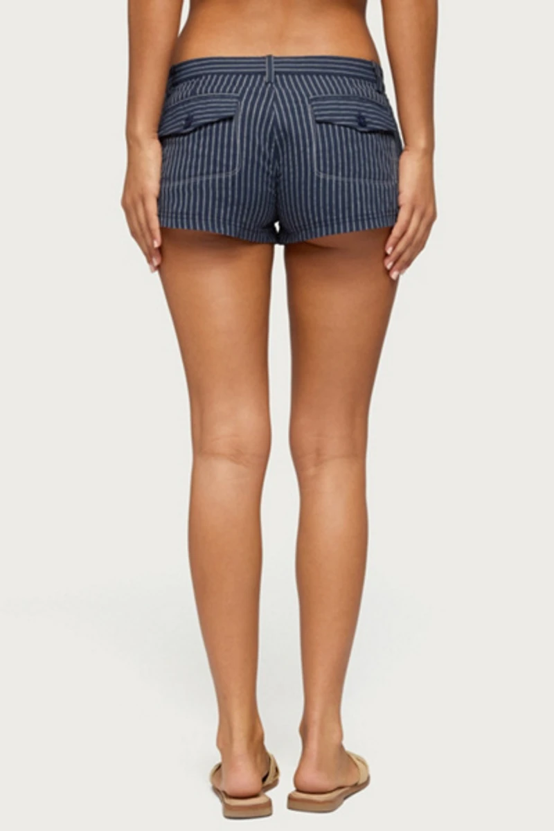 Edikted Lina Pinstripe Shorts