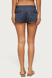 Edikted Lina Pinstripe Shorts