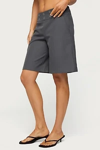 Edikted Grommet Low Rise Bermuda Shorts