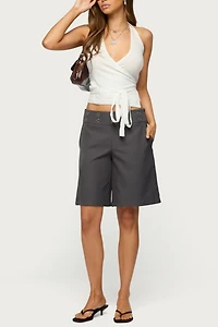 Edikted Grommet Low Rise Bermuda Shorts