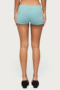 Edikted Delyla Striped Micro Shorts