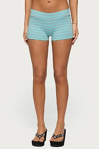 Edikted Delyla Striped Micro Shorts