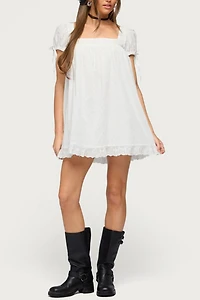 Edikted Sepid Striped Cotton Mini Dress