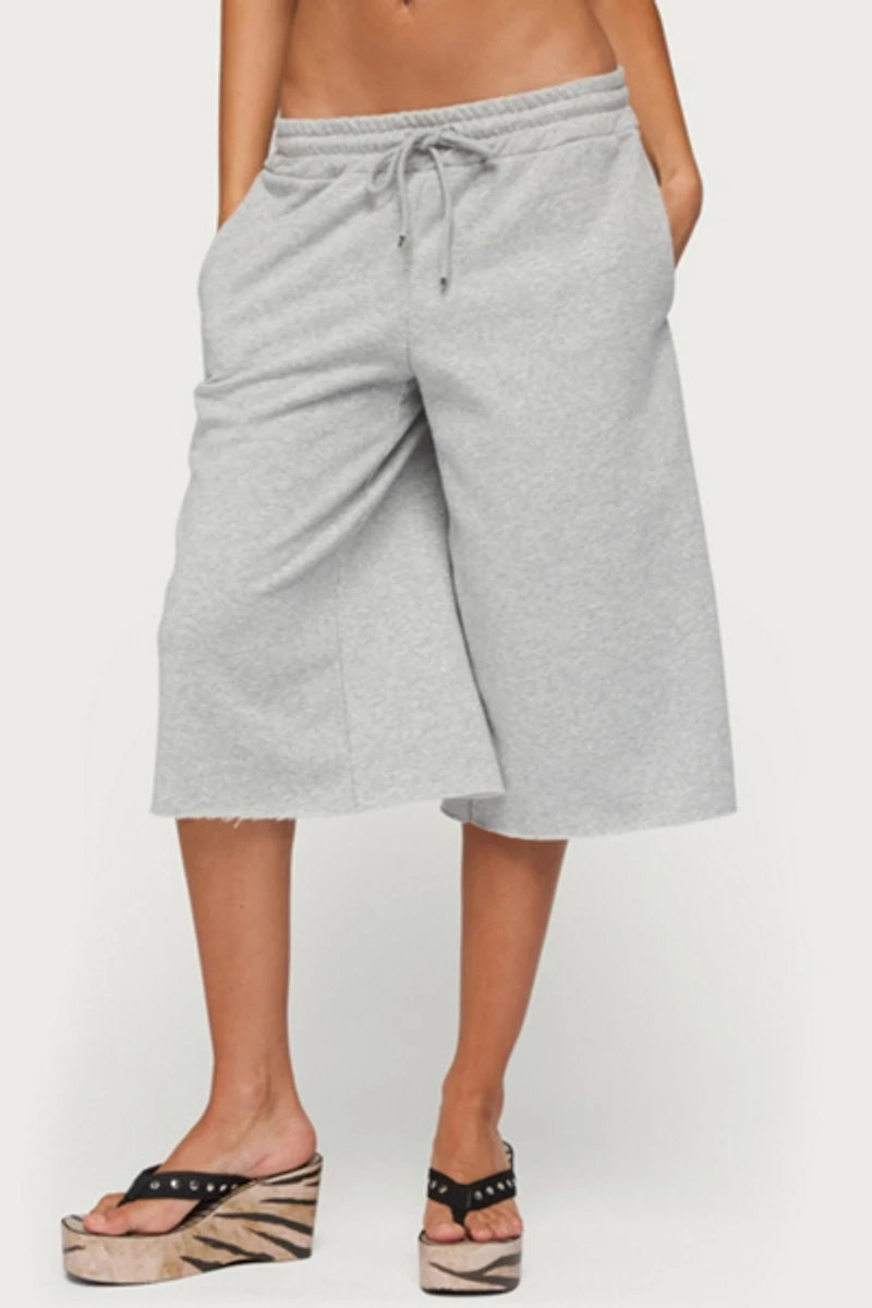 Edikted Camo Rush Oversized Bermuda Shorts