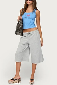 Edikted Camo Rush Oversized Bermuda Shorts