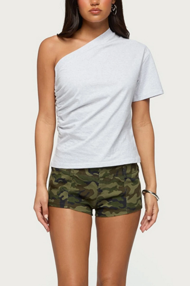 Edikted Camo Craze Stretch Micro Shorts