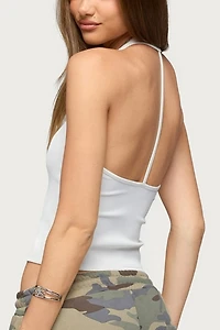 Edikted Kristene Ribbed Halter Top