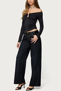Edikted Halle Curved U Off Shoulder Top