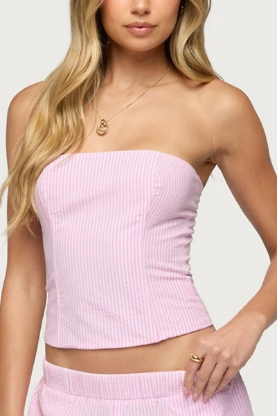 Edikted Amaliah Striped Strapless Corset