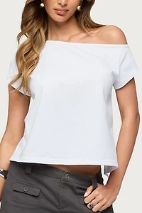 Edikted Off Shoulder Split Open Back Top