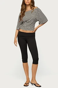 Edikted Jadan Striped Off Shoulder Top