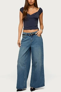 Edikted Eugenia Pinstripe Top