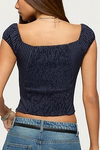 Edikted Eugenia Pinstripe Top