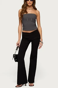 Edikted Maryah Paneled Stud Strapless Top