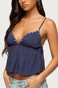 Edikted Alina Studded Babydoll Tank Top