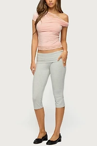 Edikted Lacey Layered Off Shoulder Top