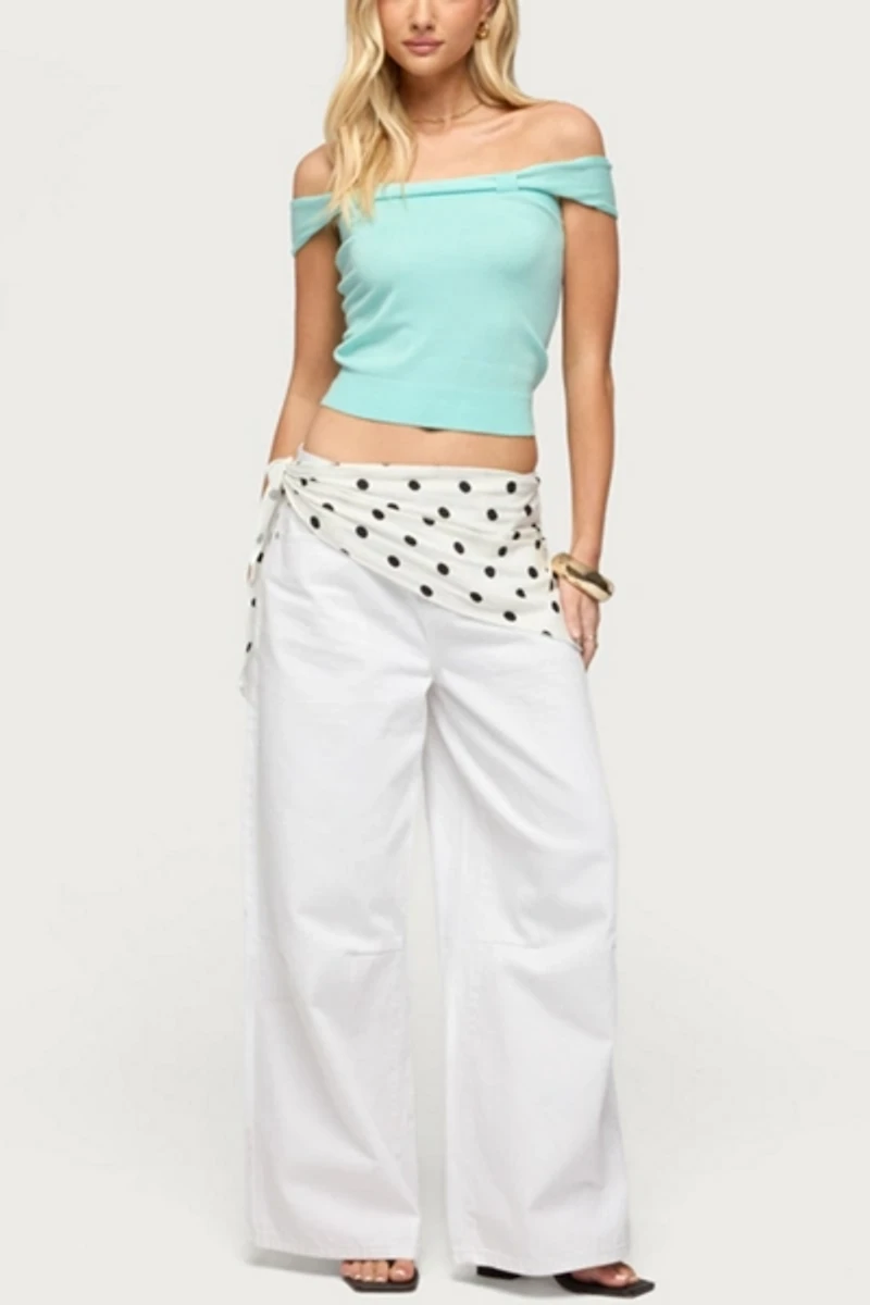 Edikted Sami Off Shoulder Knit Top