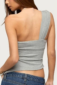 Edikted Zoie Draped Tie One Shoulder Top