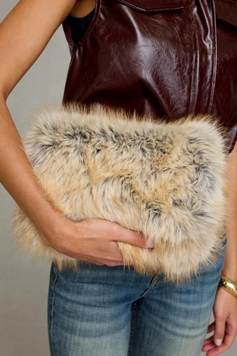 BDG Ashton Faux Fur Shoulder Bag