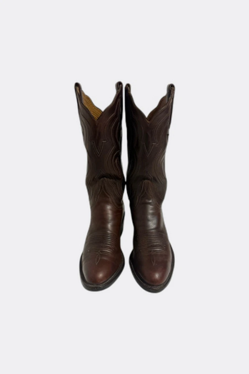 Vintage 1990's Lucchese Classics Embroidered Cowboy Boots
