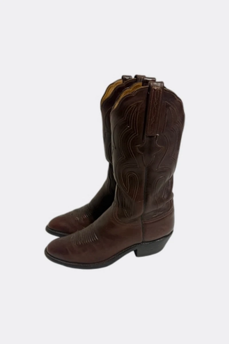 Vintage 1990's Lucchese Classics Embroidered Cowboy Boots